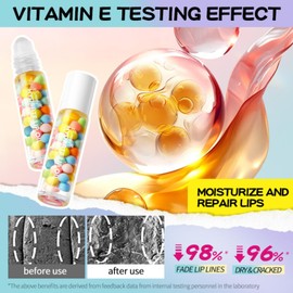 Roll on Lip Oil,Clear Lip Gloss For Teenage Girls,Macarons Liquid Lipstick,Moisturizing Lip Glow Oil Lip Care, Gifts For Girl Dry And Chapped Lips,Lip Products as Girls Gifts (2pcs)