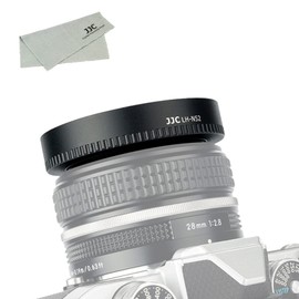 JJC Screw-in Aluminum Lens Hood for Nikon Nikkor Z 28mm F2.8 SE & Nikon Nikkor Z 40mm F2 Lens Compatible with Nikon Z fc Ф52mm Protective Filter and Lens Cap Installable Cleaning Cloth