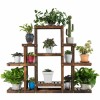 6-Tier Flower Wood Stand Plant Display Rack Storage Shelf for