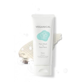 VEGANICAL Mud Cleansing & Mud Pack, 2-Way Facial Cleansing Foam Clay Mask, Pores, Blackhead, Clay Wash, 2.8 oz (80 g)