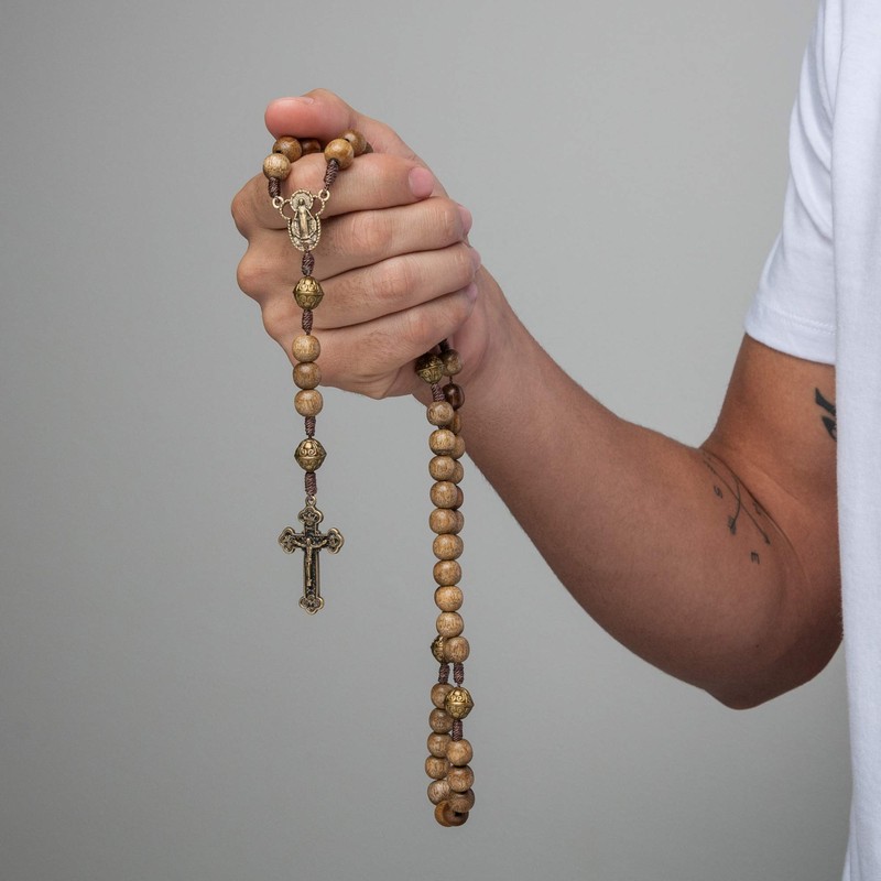 Intercession™ Our Father Sacred Handmade Solid Wood Rosary (Our Lady