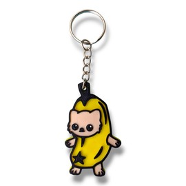 Banana Cat Meme Keychains Crying Banana Maxwell The Cat Cat Angry as Fuk El Gato Happy Cat Gift for Couple Boyfriends Friends (Banana Cat)
