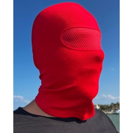 PGWEAR Balaclava with net in front of the eyes in black, blue, white, red, yellow, green, red, Unit size