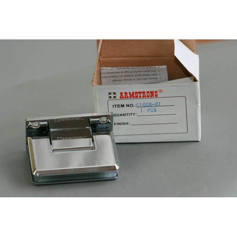 Armstrong Lock Solid Brass 90 deg glass to wall glass