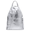 Caspar TL782 2 in 1 Leather Backpack Handbag, silver