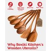 Boxiki Kitchen Luxury Teak Wood Utensil Set - Elegant 6-Piece