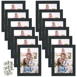 Giftgarden 5x7 Picture Frame Black 5 x 7 Photo Frames Bulk for Wall or Tabletop, 12 Pack | Giftgarden