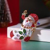 XGALBLA Christmas Brooch Pins Women Girls, Rhinestone Crystal Enamel Santa