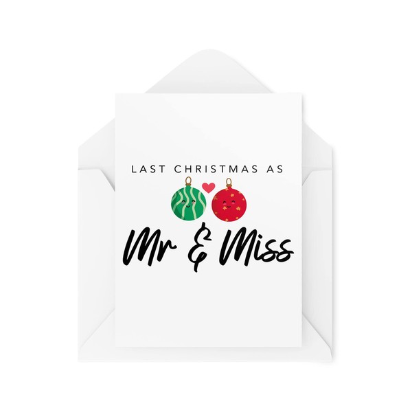 Lustige Weihnachtskarte | Mr & Miss | Weihnachten Verlobter Heiratsantrag