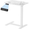 24"x16" Electric Overbed Table, Height Adjustable Rolling Desk