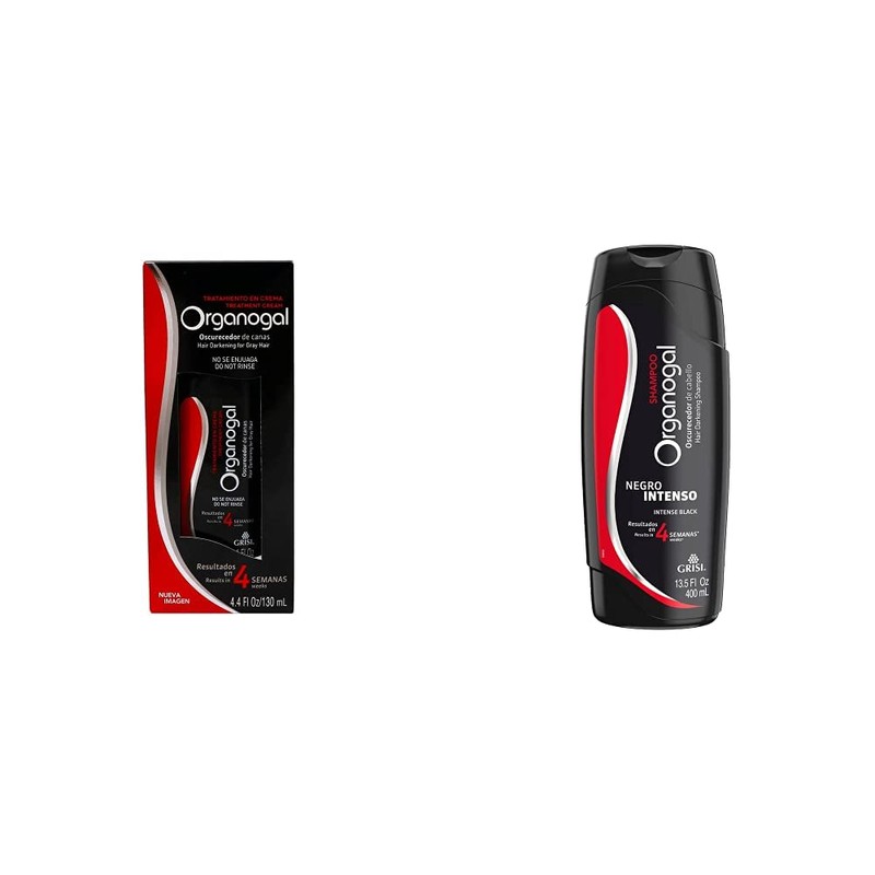 Organogal Tratamiento, color Negro Intenso, 130 ml Shampoo Grisi negro
