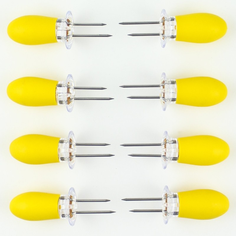 Zoie + Chloe Stainless Steel Corn Holders - Interlocking Corn
