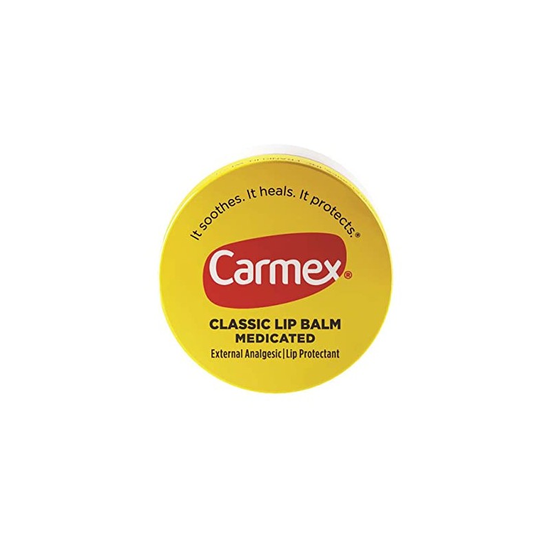 Carmex Classic Lip Balm - Tarro medicado de 0.25 onzas,