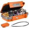HUANLANG Portable Safe Lock Box with Combination Lock Mini Beach