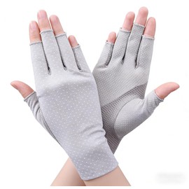 Women Driving Gloves Sun UV Protection Glove Touchscreen Half-Finger Gloves