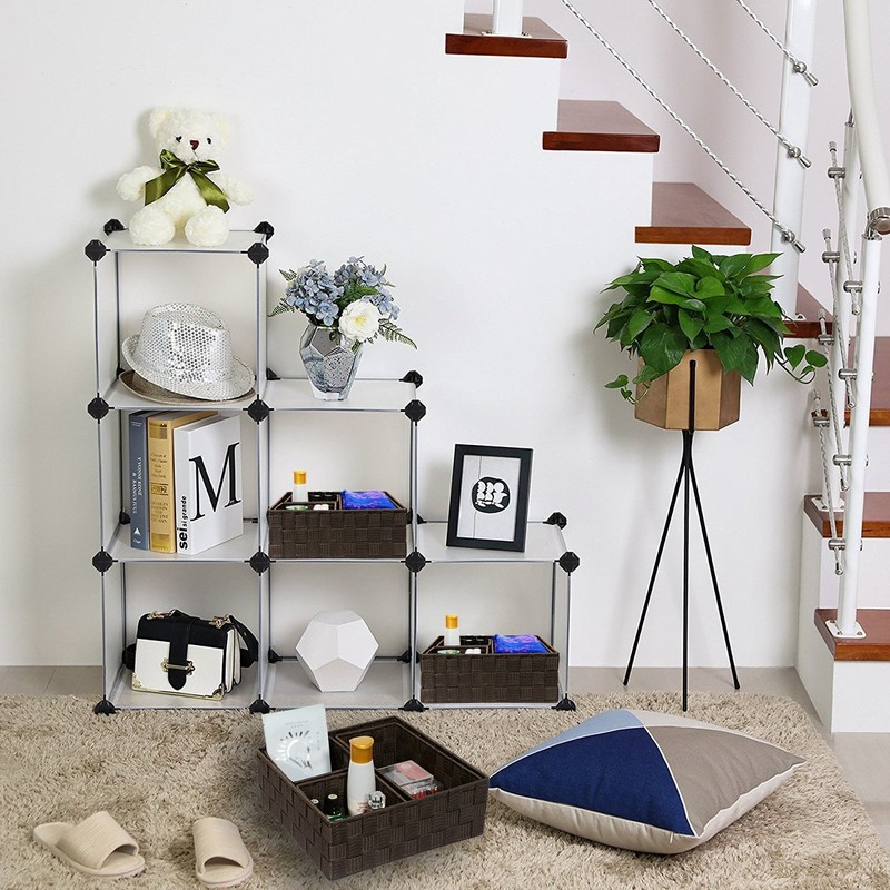 Posprica Woven Storage Baskets for Organizing, Small Baskets Cube Bin