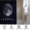 Olikked Moon Phases Shower Curtain Set Starry Night Sky Moon