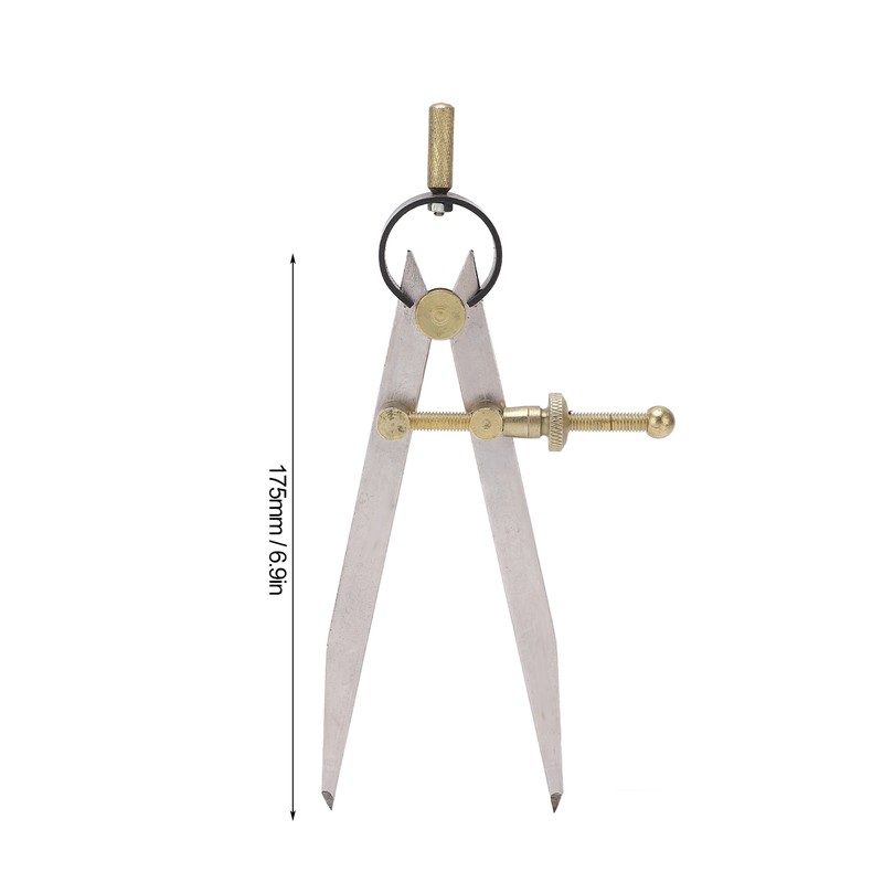 Wing Divider High Accuracy Rust Resistant Gold Adjustable Lockable Leather