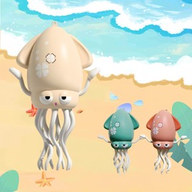 Moving Octopus Robot Toy, Automatic Obstacle Avoidance, Light and Music Rhythm, Pretend Play Fishing, Type-C Charging, Educational Toy, Christmas, Birthday, Gift, White