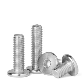 20 Pcs M4 Ultra Low Head Tapping Screws Digital Pack Flat Head Hex Socket Screws for Wood and Thin Steel Plates Thin Head Countersunk Head Screws (M4 x 6)