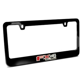 iPick Image 3D Night Glow Luminescent Logo on Black Metal License Plate Frame for Ford F-150 FX4 Off Road