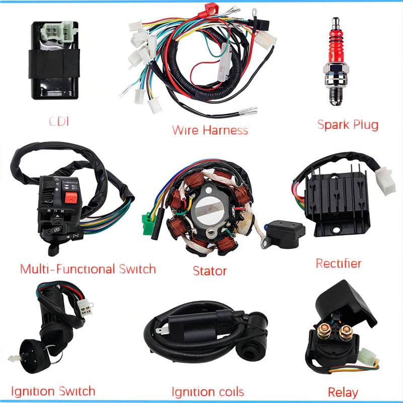 Fremnily Complete Wiring Harness Kit Replaces ATV 4-Stroke ATV Quad