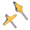 2pcs 8mm Shank Armrest Handrail Router Bit Set with Bearing