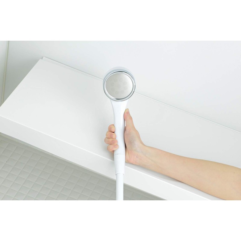 KAKUDAI 357-905-W Water Purification Stop Shower Head, Relaged, White