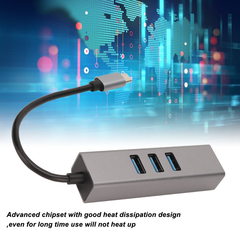 USB C Hub USB C to RJ45 Adapter 5Gbps Plug