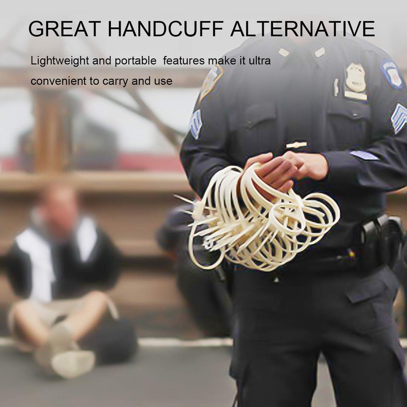 Flex Cuffs, Heavy Duty Zip Tie Handcuffs Restraint Disposable Police