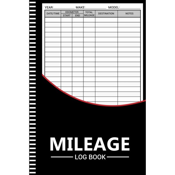 Mileage Log Book: 120 Pages Simple Mileage Journal perfect for