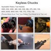 Gasea 6 Packs Quick Change Keyless Chucks, 0.8-3.2mm Drill Keyless