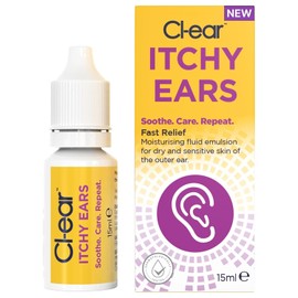 Cl-Ear Itchy Ears Ear Drop – Moisturising Fluid Emulsion – Relieves Dry, Itchy and Irritated Ears – Suitable for Adults and Children from 12 Years+ – 15ml (1 Pack)