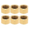 PATIKIL 1/2" NPT Female Brass Pipe Fitting Cap Set, 6Pcs