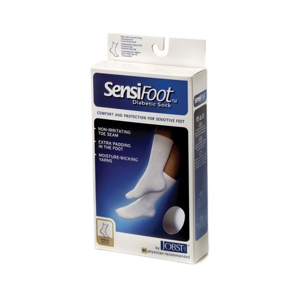 Jobst SensiFoot Knee Length Diabetic Socks 8 -15mmHg - Large Navy - 110863