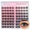 Fyonas 속눈썹 클러스터 스파이크 연장 80Pcs C 컬 개별 볼륨