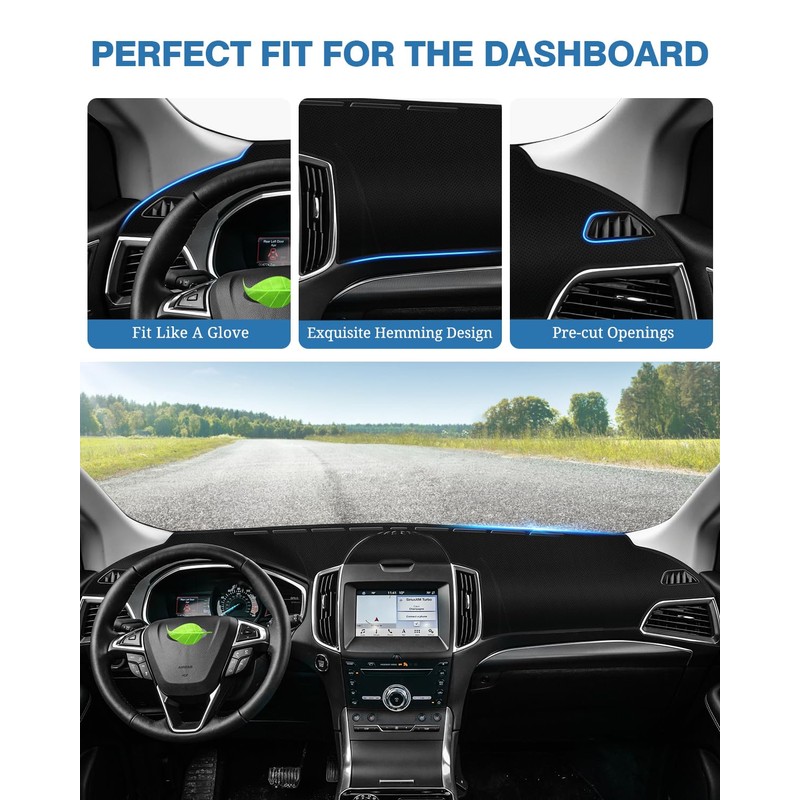 FIILINES Dash Cover for Ford Edge 2015-2025, Dashboard Cover Edge