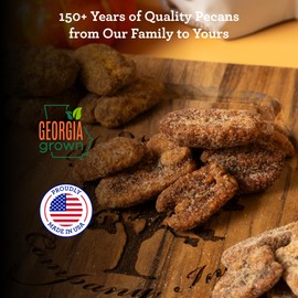 HUDSON PECAN COMPANY: Cinnamon Candied Pecans | Georgia Grown Family Owned. Cinnamon & Sugar Candy Coated, Expertly Baked to Perfection, (Perfect for Salads, Baking, Snacking & Gifting), 8oz
