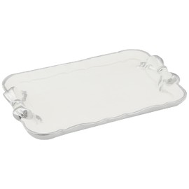 roiyarua-den Design Small 22 × 2.5 × 14 cm Silver Ribbon Tray 25818