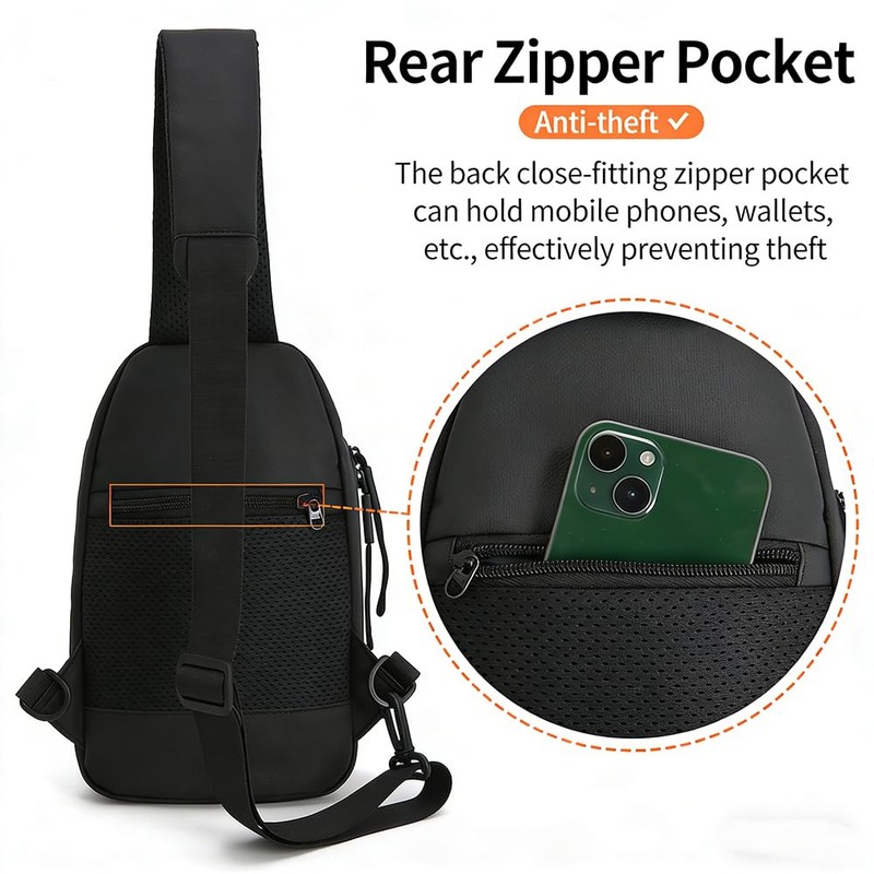 JIMYAO Crossbody Sling Bag for Men & Women, Waterproof Lightweight