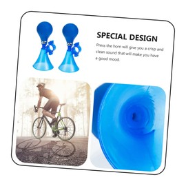 2pcs Horn Small Air Horn Kids Bike Horn Scooter Horn Children's Bell Plastic Blue Vintage
