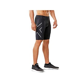 2XU TR2 MA3851b Men's Compression Shorts, BLK/SIL