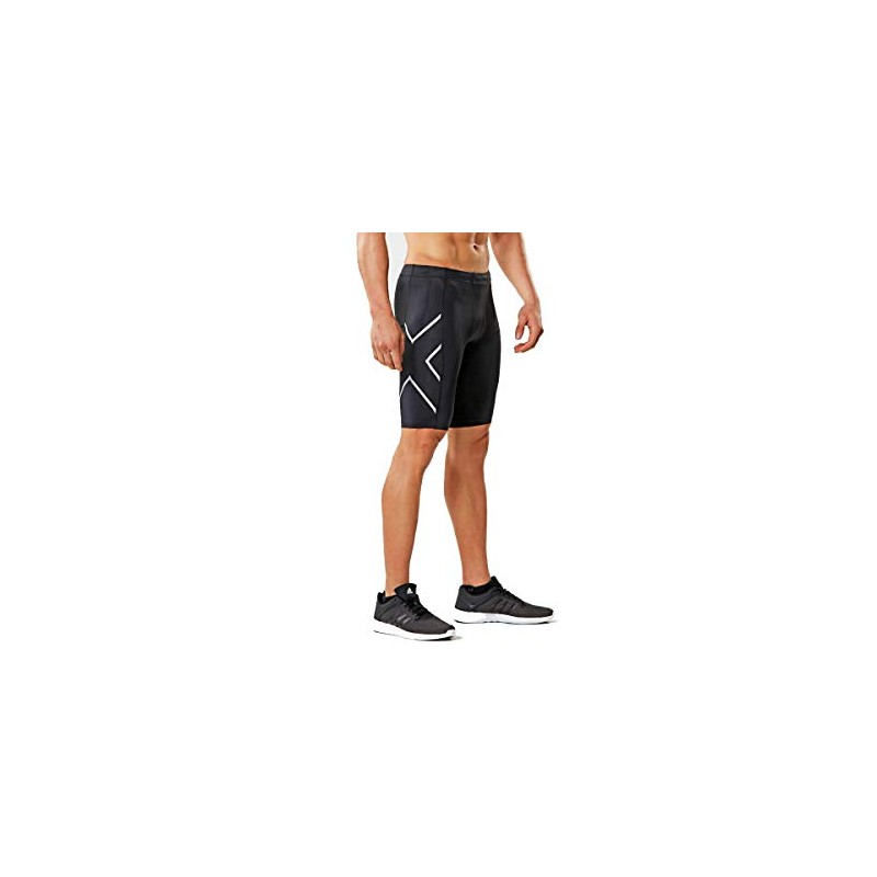 2XU TR2 MA3851b Men's Compression Shorts, BLK/SIL