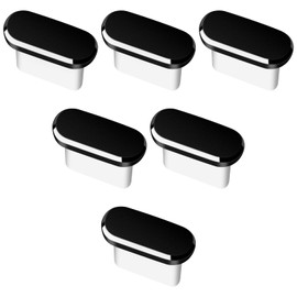 Tabanzhe USB-C Dust Plug Set - 6 Type-C Anti-Dust Covers, Ensuring Lasting Cleanliness for Most Type-C Smartphones and Tablets (Black/Silver)