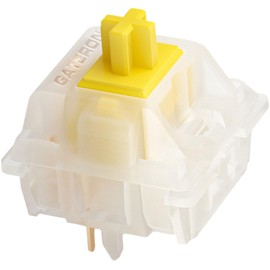 GATERON KS-3X1 V2 Milky Yellow Pro Pre-lubed 5 Pin Linear Keyboard for MX Gaming Mechanical Keyboard (110 Pcs, Milky Yellow Pro)