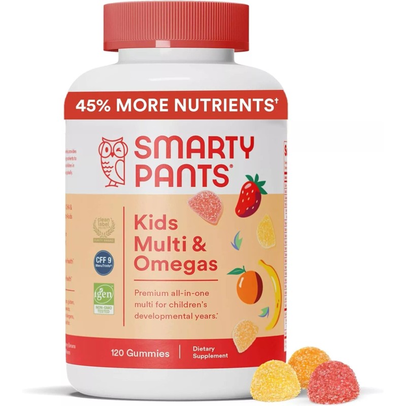 Vitamins SmartyPants Kids Multivitamin Gummies: Omega 3 Fish Oil, Vitamins