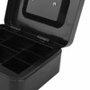 Small Locking Cash Box Portable Double Layers Safe Metal Money