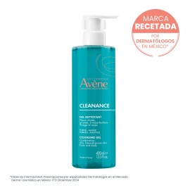 Avène Cleanance Gel Limpiador Piel Grasa Día Noche 400ml