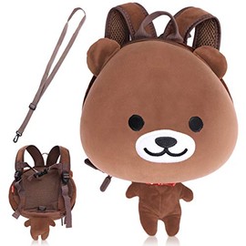Supercute Bear Backpack with Harness and Teather - Brown, Brown, One Size, Bear