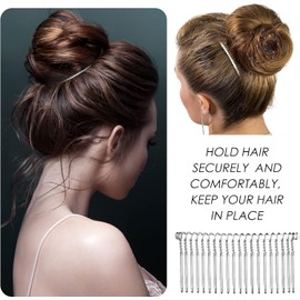 2 Pieces Hair Combs for Women Accessories Metal Bridal Hair Comb15Teeth Wedding Veil Comb Decorative for Women Fine Hair(White K)